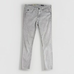 AG Adriano Goldschmied The Legging Super Skinny Fit Denim Lt Grey Jeans Size 26R